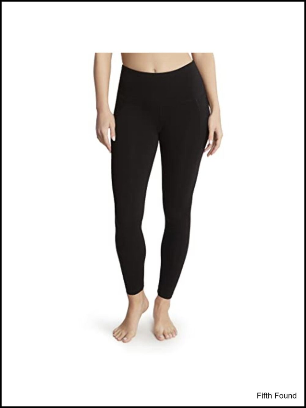 Cotton Stretch Ankle Legging with Side Pockets High Rise